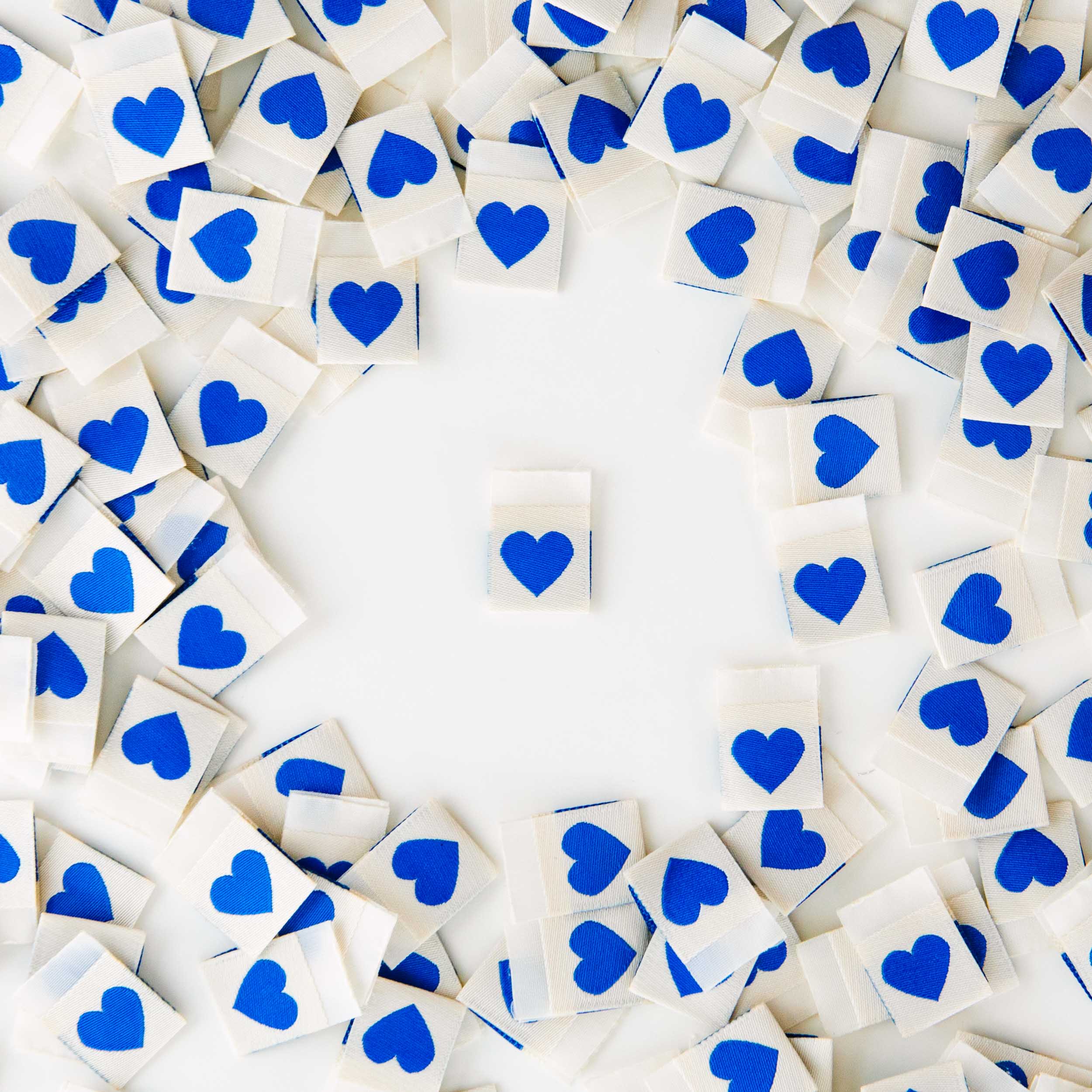 Blue Heart Sarah Hearts Labels
